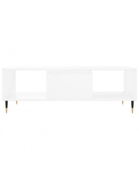 Tavolino da Salotto Bianco 104x60x35 cm in Legno Multistrato