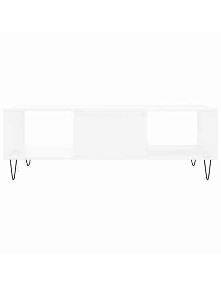 Tavolino da Salotto Bianco 104x60x35 cm in Legno Multistrato