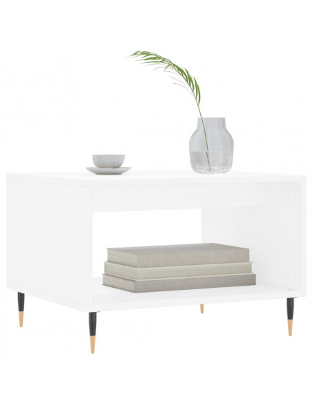 Tavolino da Salotto Bianco 60x50x40 cm in Legno Multistrato