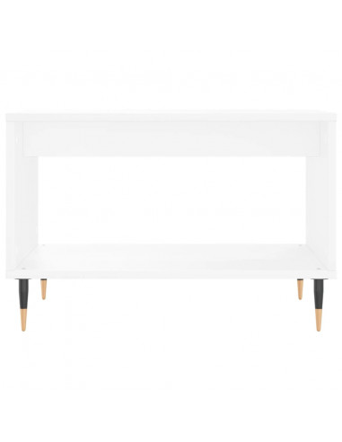 Tavolino da Salotto Bianco 60x50x40 cm in Legno Multistrato