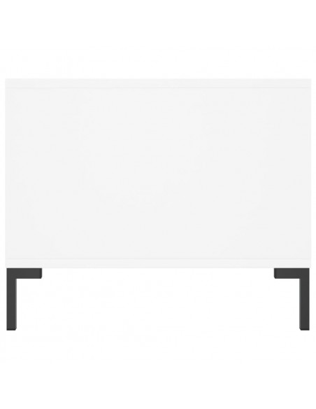 Tavolino da Salotto Bianco 90x50x40 cm in Legno Multistrato