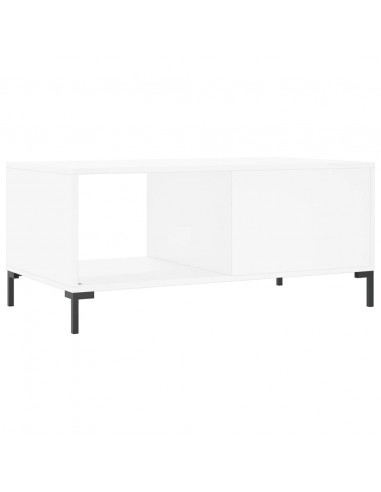 Tavolino da Salotto Bianco 90x50x40 cm in Legno Multistrato