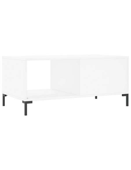 Tavolino da Salotto Bianco 90x50x40 cm in Legno Multistrato