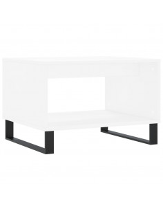 Tavolino da Salotto Bianco 60x50x40 cm in Legno Multistrato 2