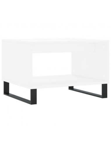 Tavolino da Salotto Bianco 60x50x40 cm in Legno Multistrato