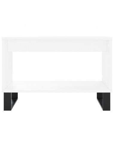 Tavolino da Salotto Bianco 60x50x40 cm in Legno Multistrato