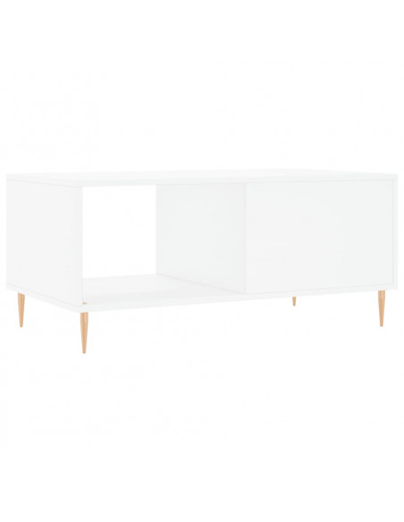 Tavolino da Salotto Bianco 90x50x40 cm in Legno Multistrato