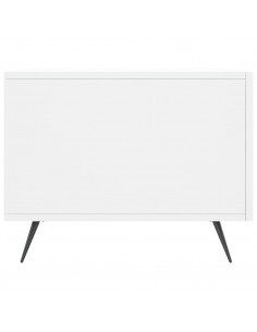 Tavolino da Salotto Bianco 50x50x40 cm in Legno Multistrato 2