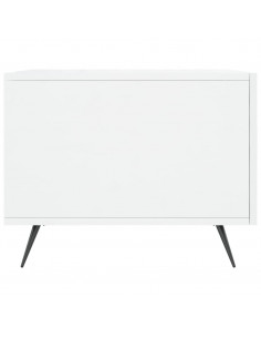 Tavolino da Salotto Bianco Lucido 50x50x40 cm Legno Multistrato 2