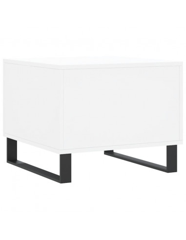 Tavolino da Salotto Bianco 50x50x40 cm in Legno Multistrato