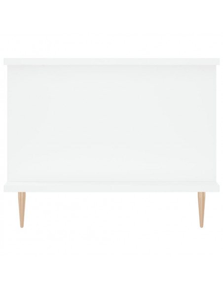 Tavolino da Salotto Bianco 90x50x40 cm in Legno Multistrato