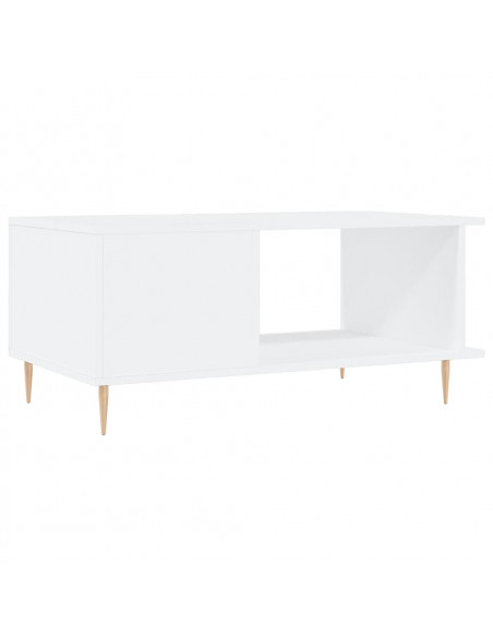 Tavolino da Salotto Bianco 90x50x40 cm in Legno Multistrato