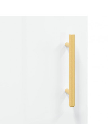 Tavolino da Salotto Bianco Lucido 90x50x40 cm Legno Multistrato