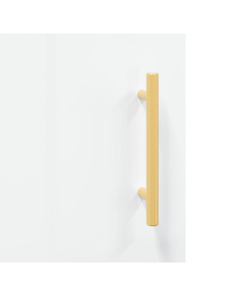 Tavolino da Salotto Bianco Lucido 90x50x40 cm Legno Multistrato