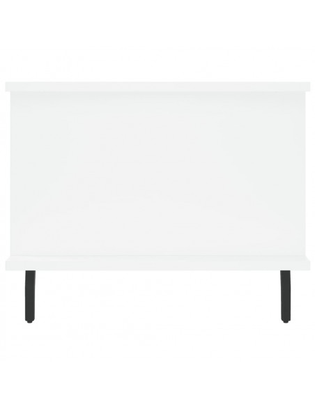 Tavolino da Salotto Bianco 90x50x40 cm in Legno Multistrato
