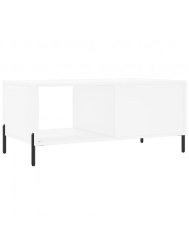 Tavolino da Salotto Bianco 90x50x40 cm in Legno Multistrato