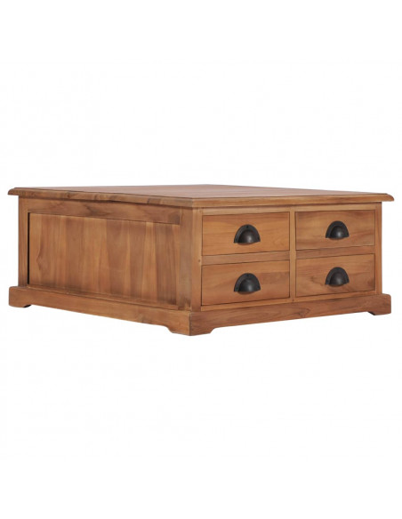 Tavolino da Caffè 68x68x30cm in Legno Massello di Teak
