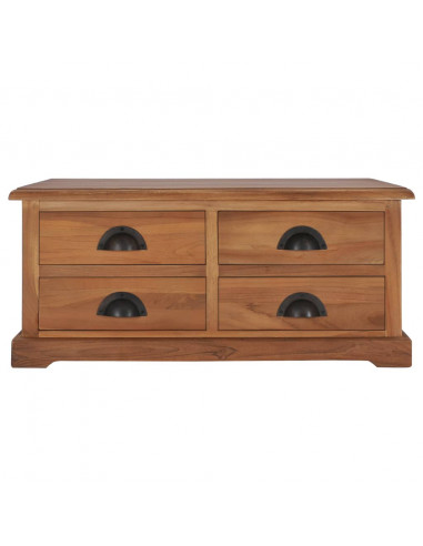 Tavolino da Caffè 68x68x30cm in Legno Massello di Teak