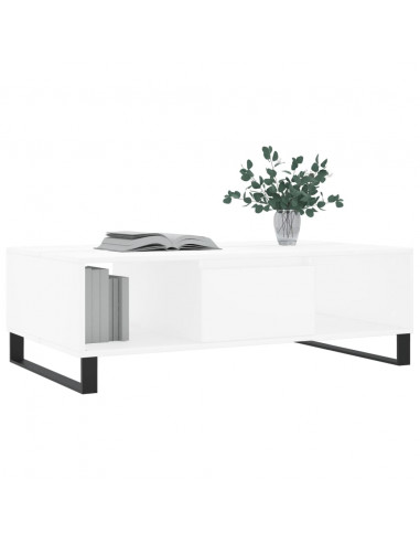 Tavolino da Salotto Bianco 104x60x35 cm in Legno Multistrato