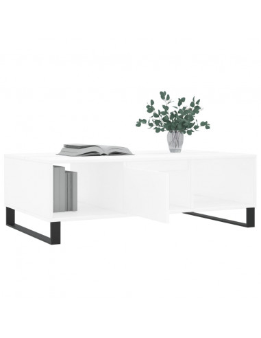 Tavolino da Salotto Bianco 104x60x35 cm in Legno Multistrato