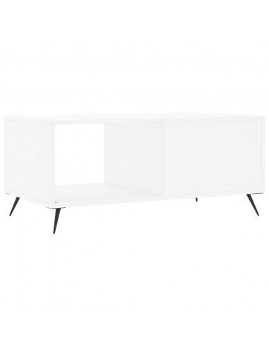 Tavolino da Salotto Bianco 90x50x40 cm in Legno Multistrato