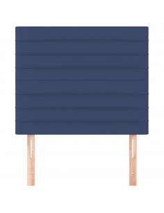 Testiera Blu 80x5x118/128 cm Tessuto 2