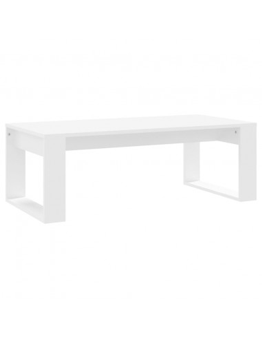 Tavolino da Salotto Bianco 102x50x35 cm in Legno Multistrato