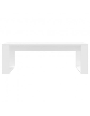 Tavolino da Salotto Bianco 102x50x35 cm in Legno Multistrato