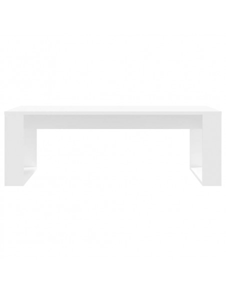 Tavolino da Salotto Bianco 102x50x35 cm in Legno Multistrato