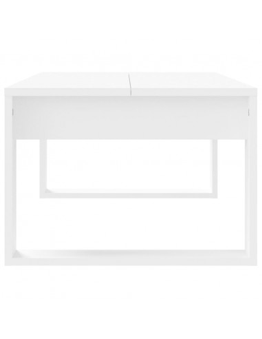 Tavolino da Salotto Bianco 102x50x35 cm in Legno Multistrato