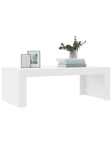 Tavolino da Salotto Bianco 102x50x36 cm in Legno Multistrato