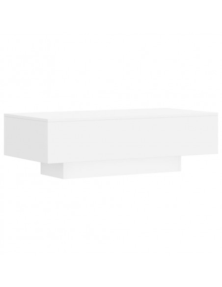 Tavolino da Salotto Bianco 100x49,5x31 cm in Legno Multistrato