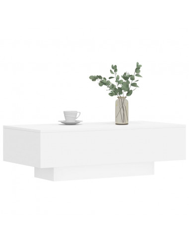 Tavolino da Salotto Bianco 100x49,5x31 cm in Legno Multistrato