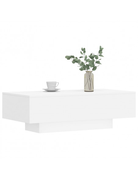 Tavolino da Salotto Bianco 100x49,5x31 cm in Legno Multistrato