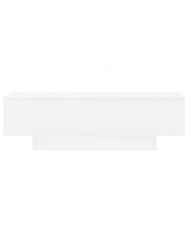 Tavolino da Salotto Bianco 100x49,5x31 cm in Legno Multistrato