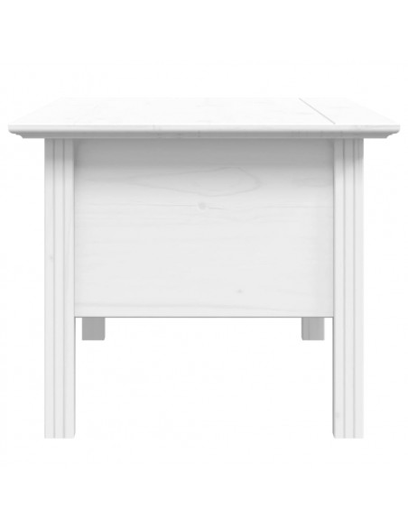 Tavolino da Salotto BODO 100x55x45cm Legno Massello Pino Bianco