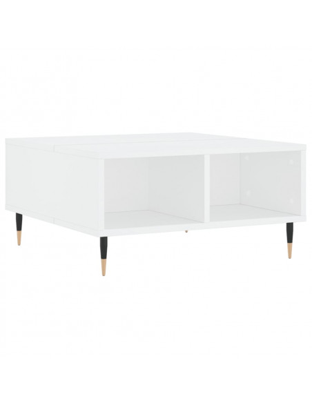 Tavolino da Salotto Bianco 60x60x30 cm in Legno Multistrato