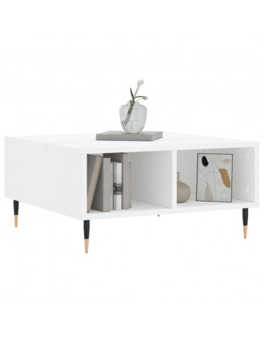 Tavolino da Salotto Bianco 60x60x30 cm in Legno Multistrato