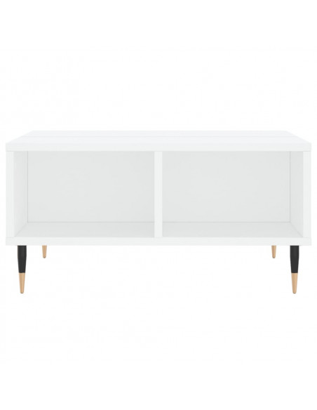 Tavolino da Salotto Bianco 60x60x30 cm in Legno Multistrato