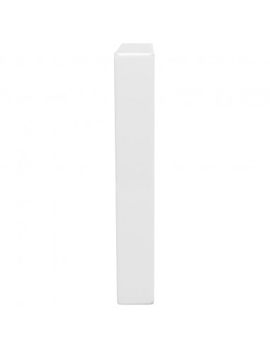 Reggimensole per Lavabo 2 pz Bianche Rettangolari in Acciaio