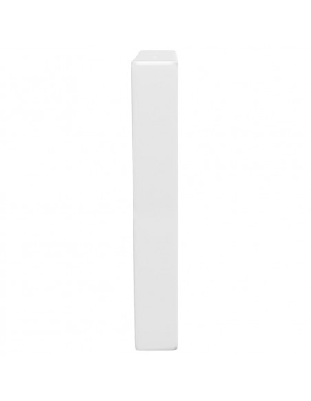 Reggimensole per Lavabo 2 pz Bianche Rettangolari in Acciaio