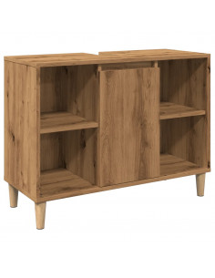 Mobile da Bagno Rovere Artigianale 80x33x60cm Legno Multistrato 2