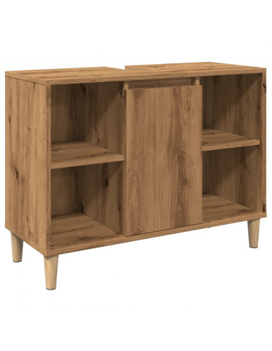 Mobile da Bagno Rovere Artigianale 80x33x60cm Legno Multistrato