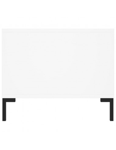 Tavolino da Salotto Bianco 102x50x40 cm in Legno Multistrato