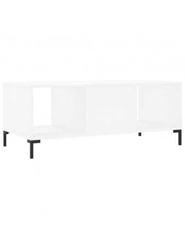 Tavolino da Salotto Bianco 102x50x40 cm in Legno Multistrato