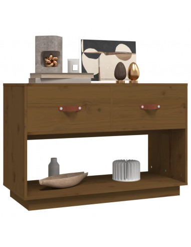 Mobile Porta TV Miele 90x40x60 cm in Legno Massello di Pino