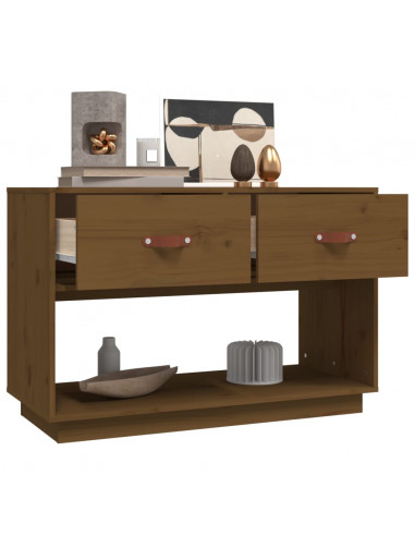 Mobile Porta TV Miele 90x40x60 cm in Legno Massello di Pino