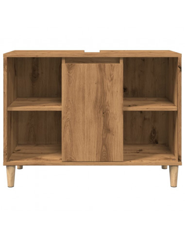 Mobile da Bagno Rovere Artigianale 80x33x60cm Legno Multistrato