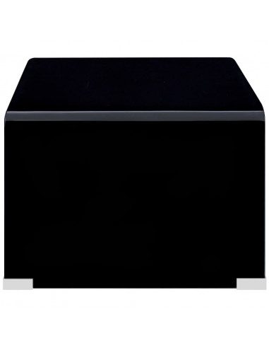 Tavolino da Caffè Nero 98x45x31 cm in Vetro Temperato