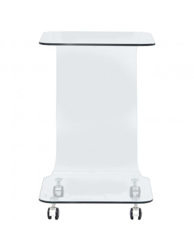 Tavolino da Caffè 45x40x63 cm in Vetro Temperato